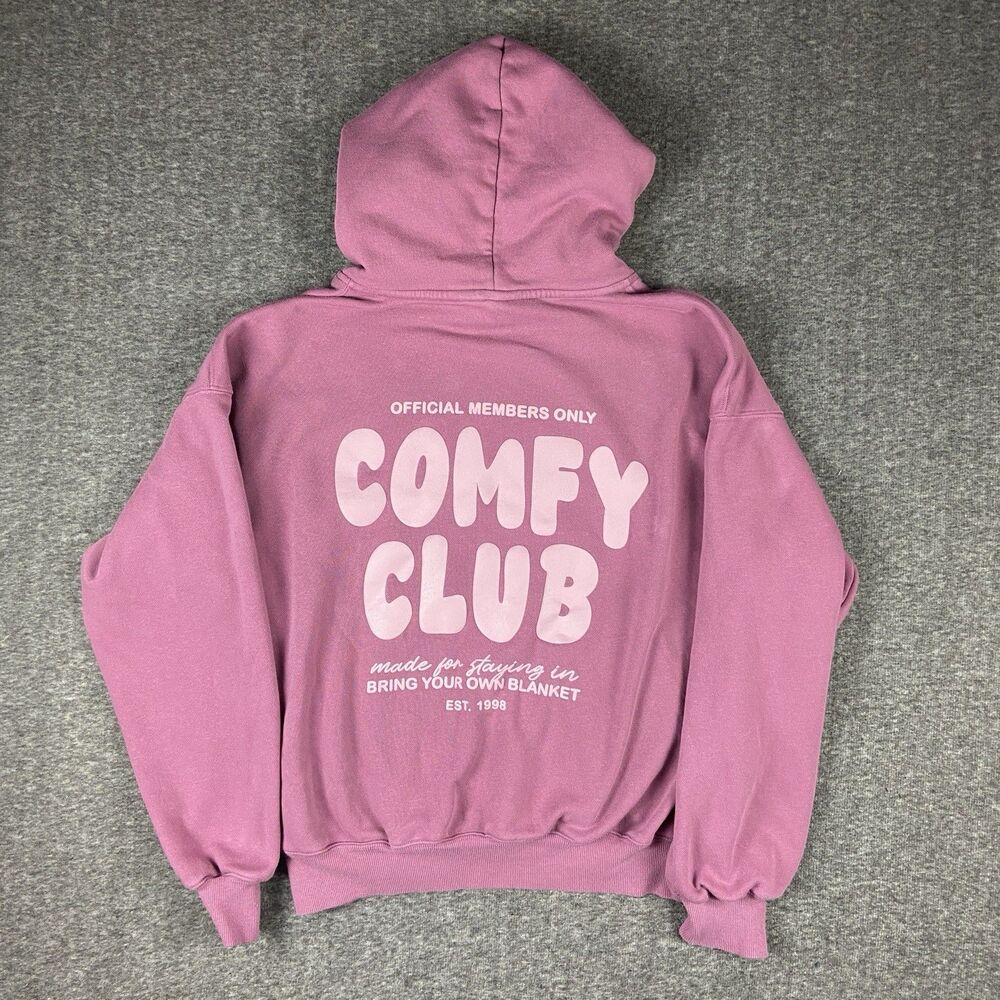 Wild Fable Hoodie Sleep Dept Womens M Purple Comfy Club Members Only Staying in - Picture 3 of 14